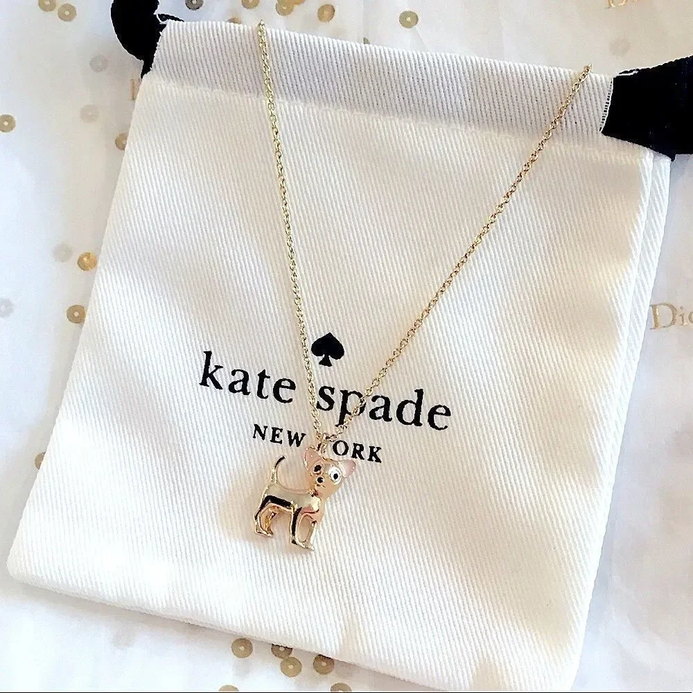 NEW KATE SPADE YO QUIERO TACO CHIHUAHUA NECKLACE